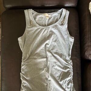Michael Kors tank top, gray, sz med, super cute zippers/side cinching, nvr worn
